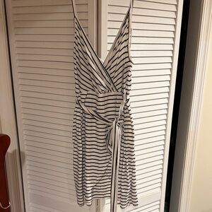 SHEIN Black and White Striped Mini Dress